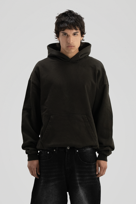 600 GSM 'Vintage Black' Core Hoodie