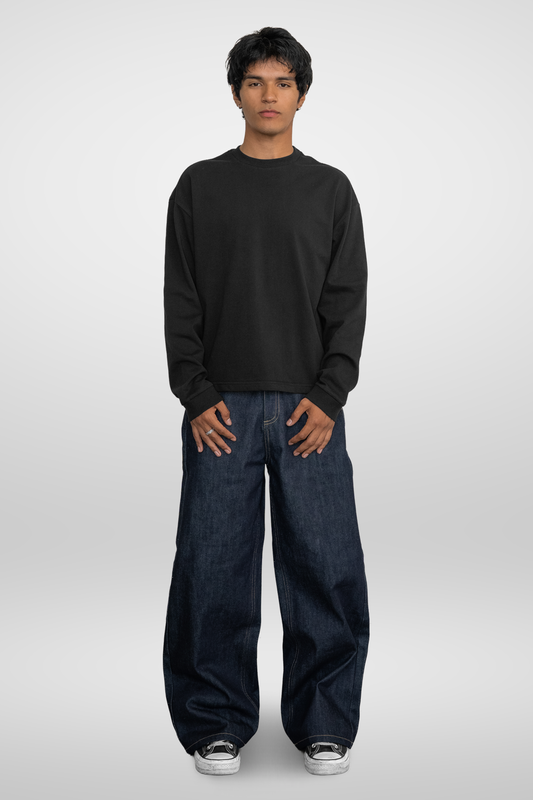 300 GSM 'Black' Long Sleeve Tee
