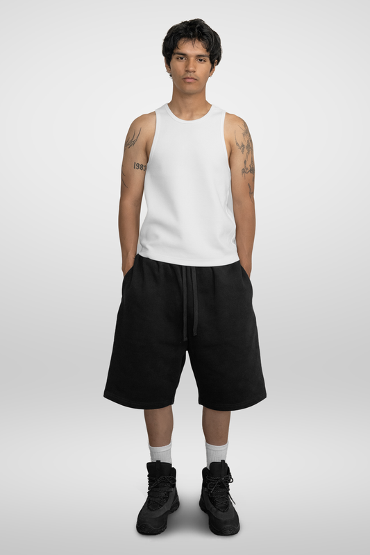 'Black' Baggy Sweat Shorts
