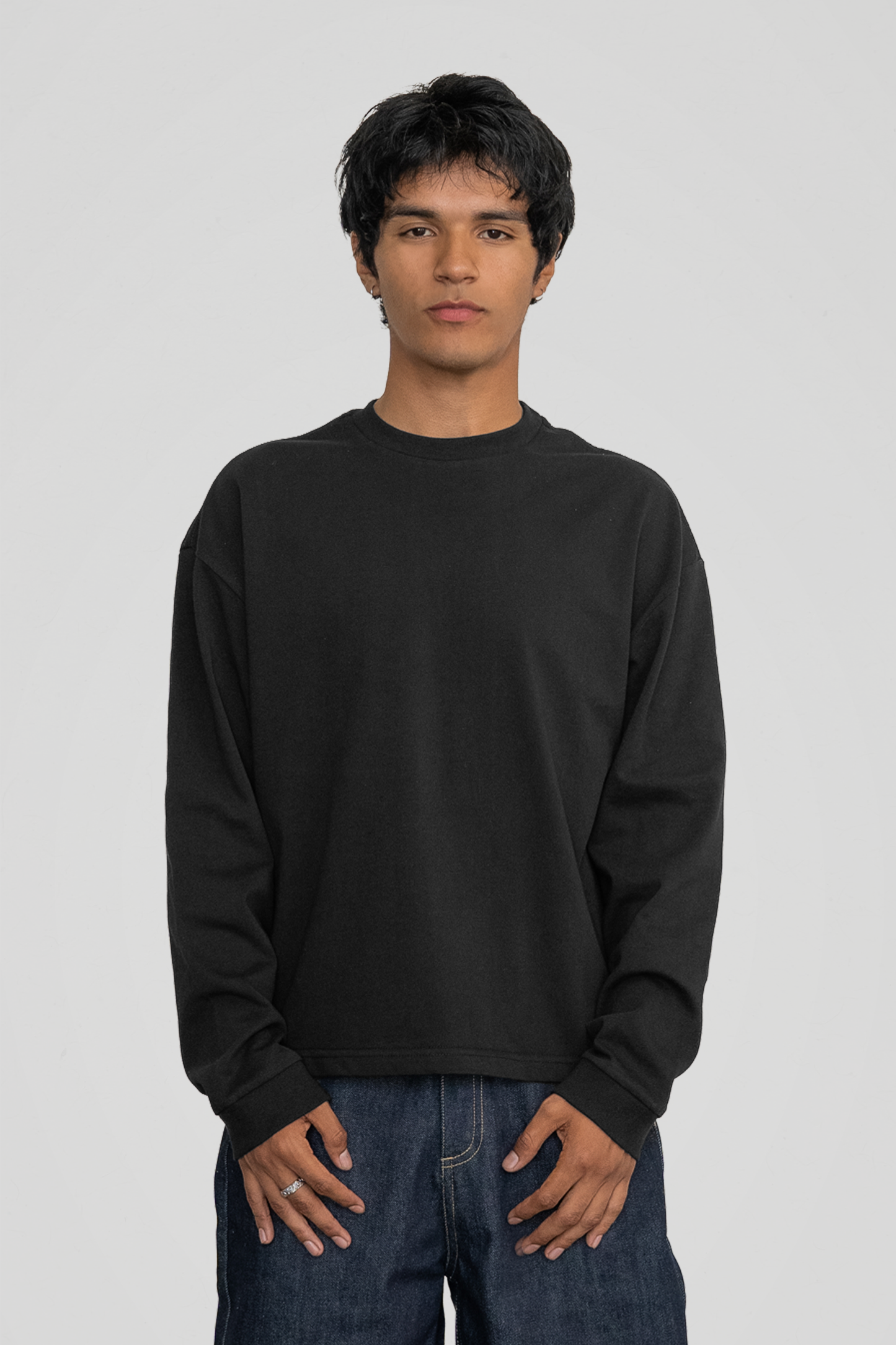 300 GSM 'Black' Long Sleeve Tee