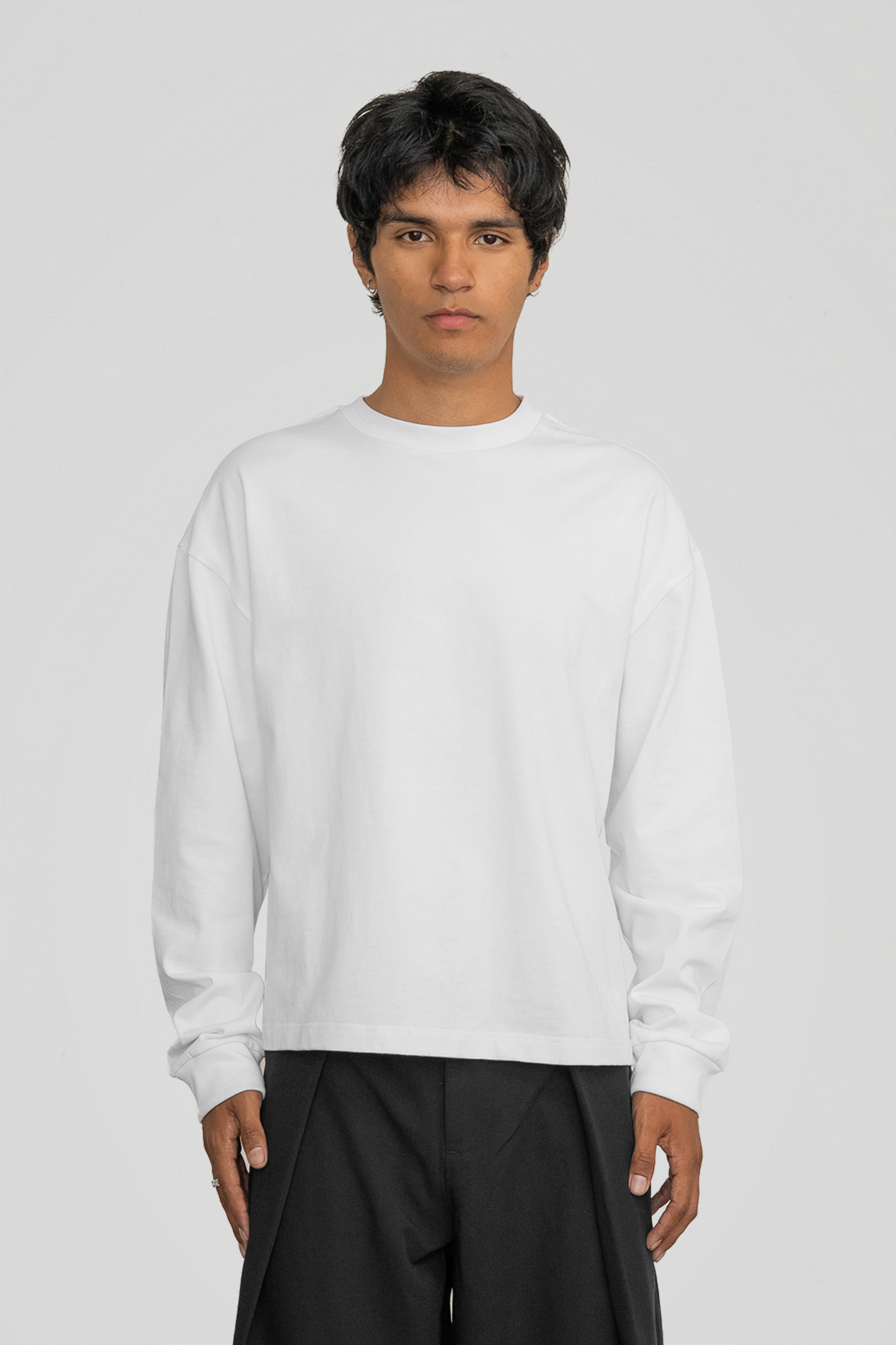 300 GSM 'White' Long Sleeve Tee