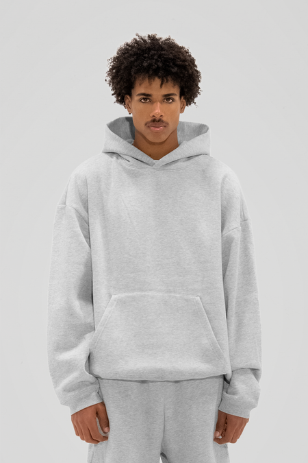 350 GSM 'Heather Grey' Fleece Hoodie