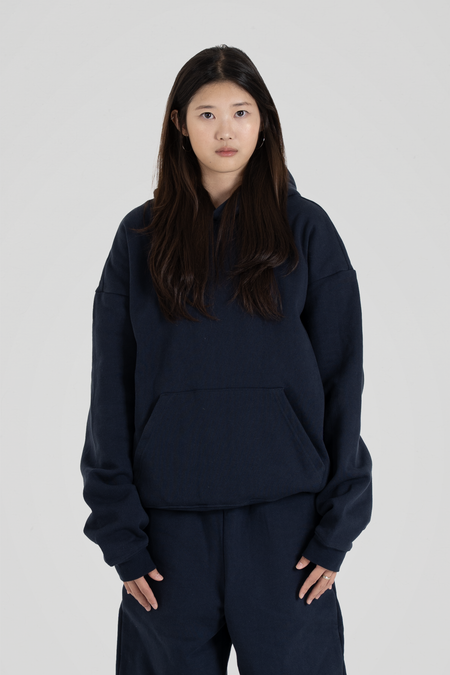 350 GSM 'Dark Navy' Fleece Hoodie