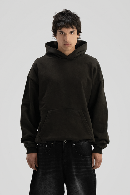 600 GSM 'Ash Black' Core Hoodie