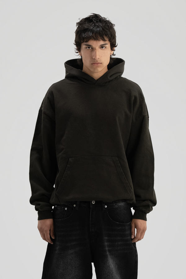 600 GSM 'Vintage Black' Core Hoodie