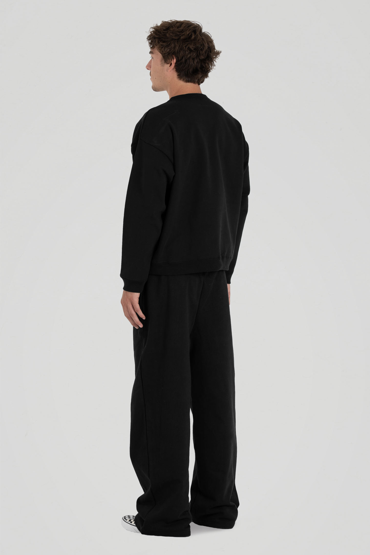600 GSM 'Black' Fleece Crewneck