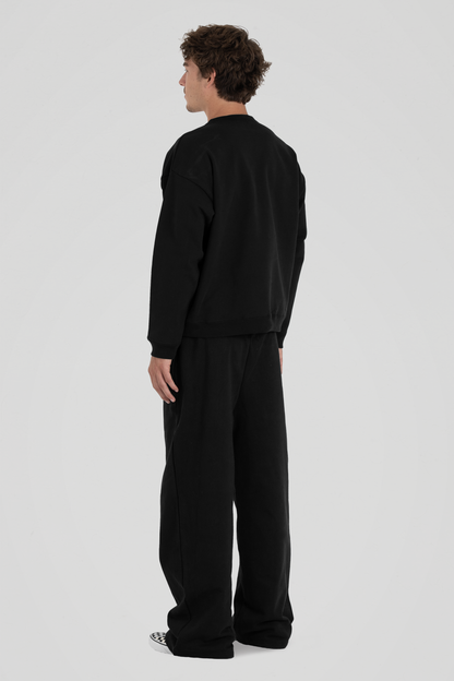 600 GSM 'Black' Fleece Crewneck