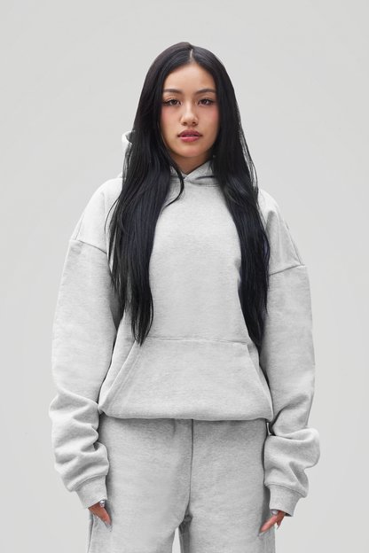 600 GSM 'Heather Grey' Core Hoodie