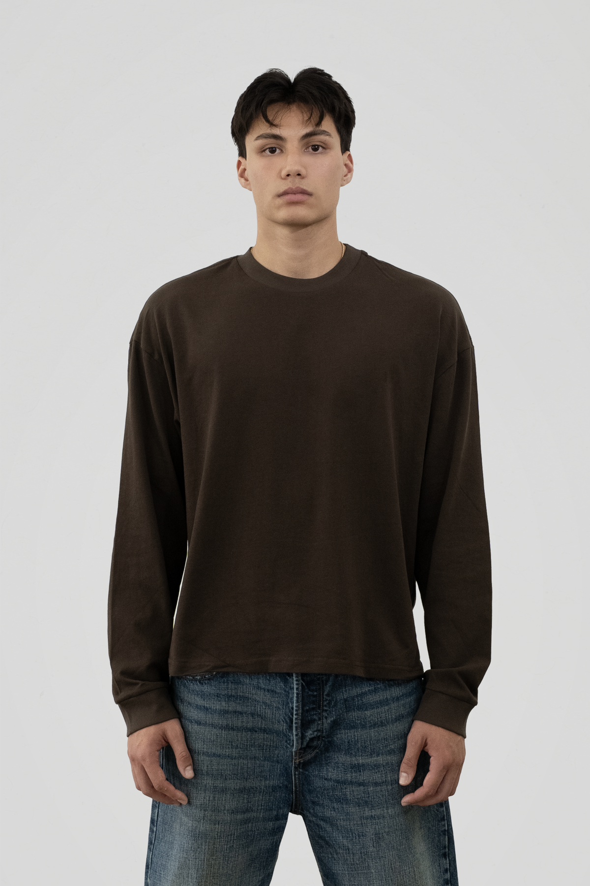 300 GSM 'Coffee' Long Sleeve Tee