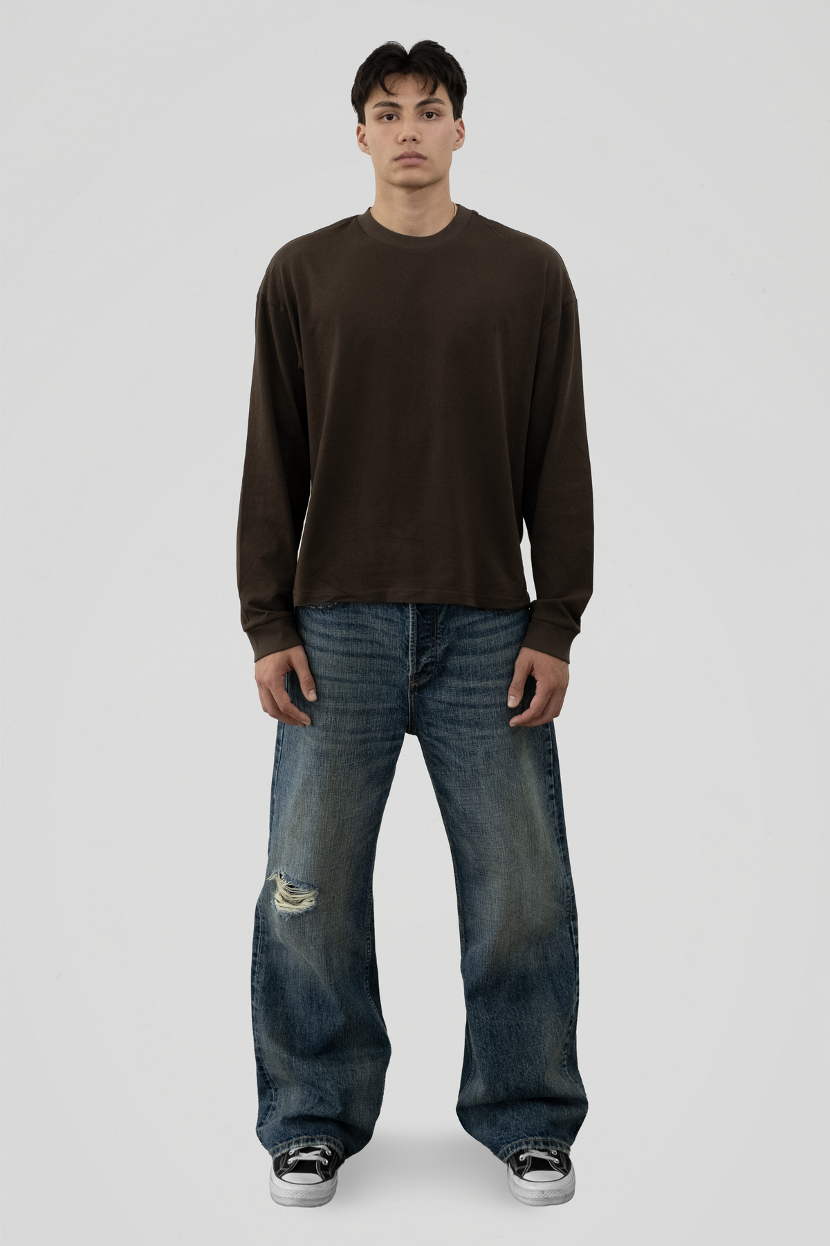 300 GSM 'Coffee' Long Sleeve Tee