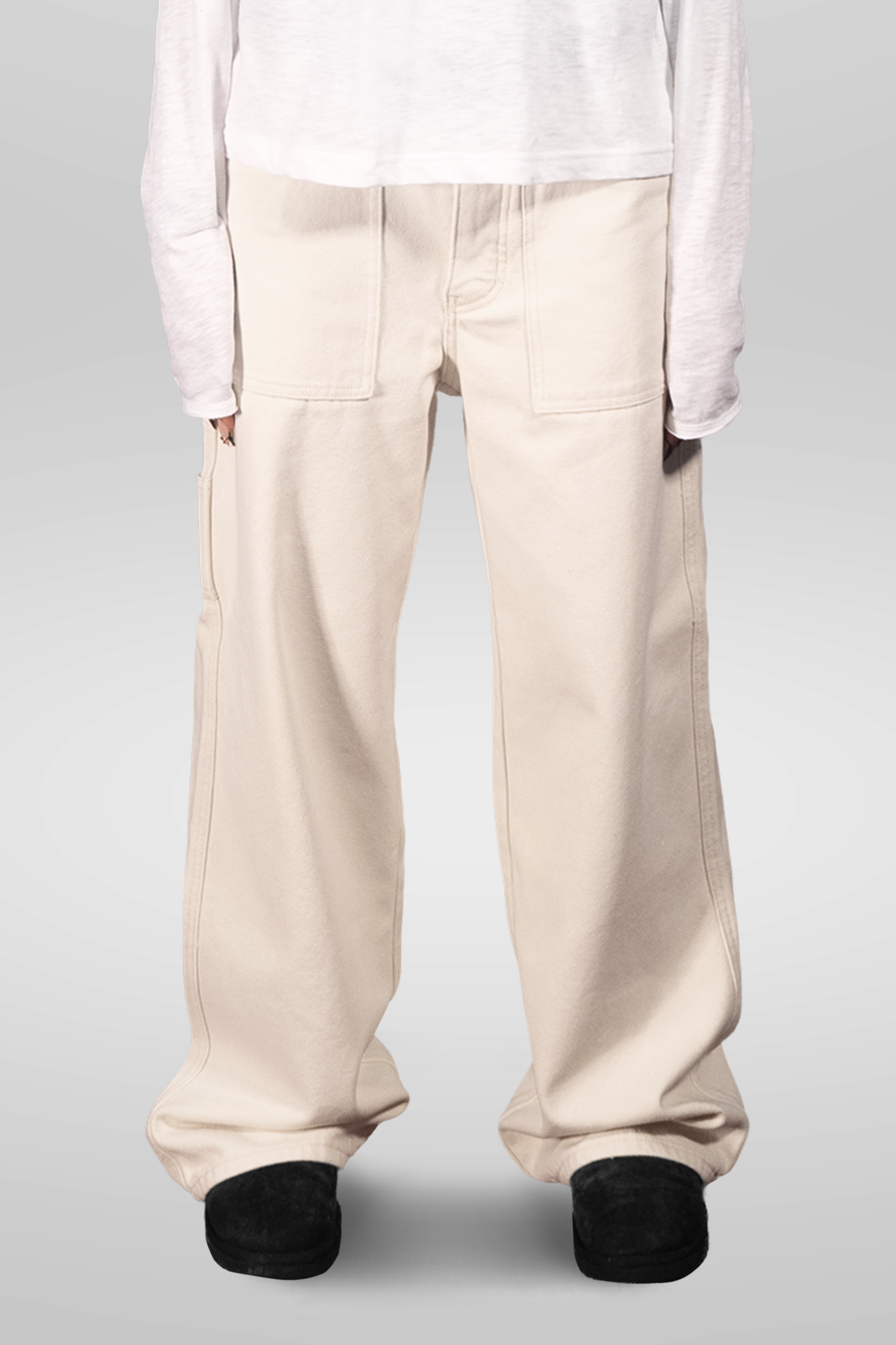 'Field' Cream Canvas Pants