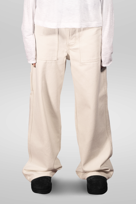 'Field' Cream Canvas Pants