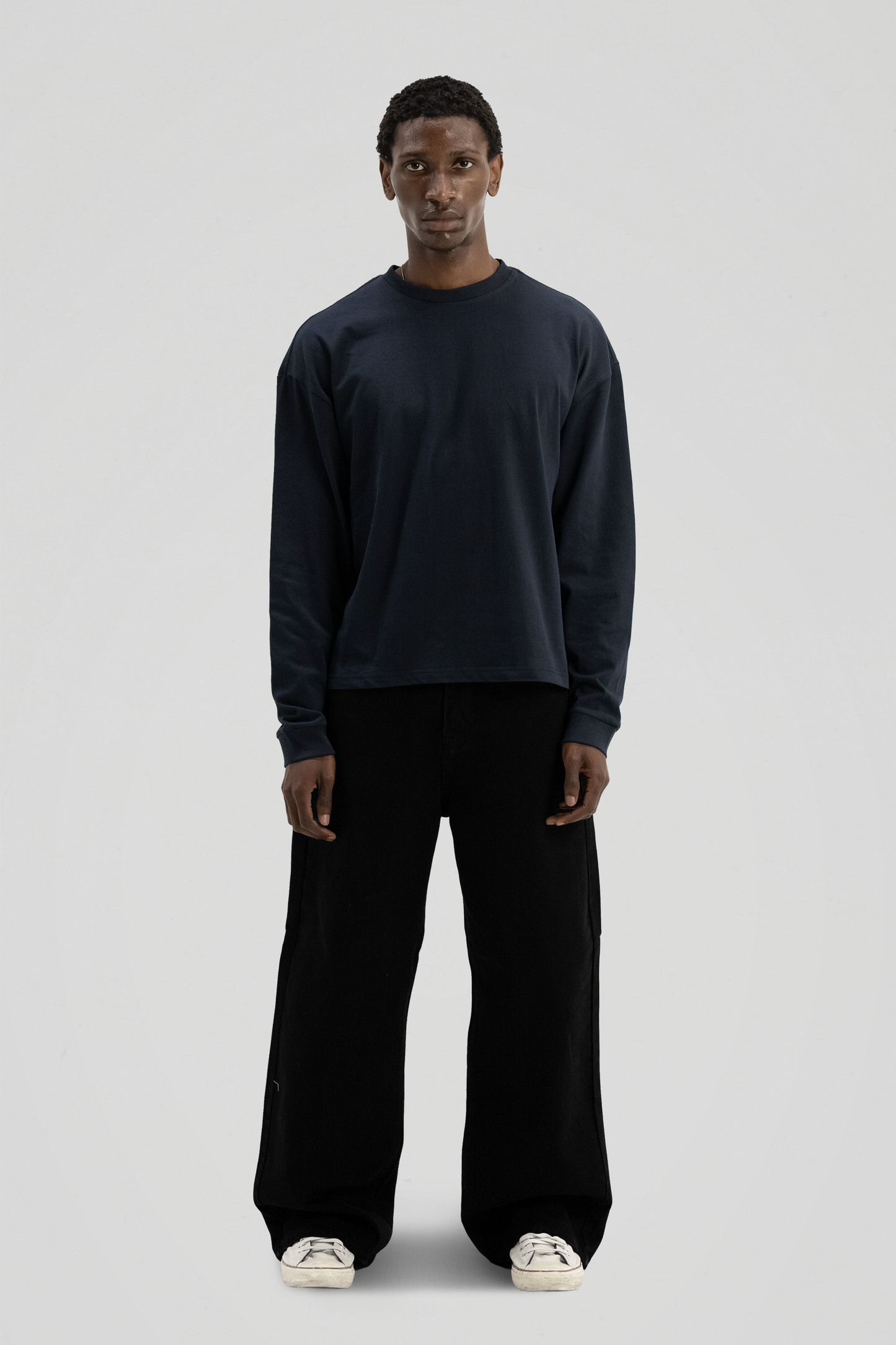 300 GSM 'Dark Navy' Long Sleeve Tee