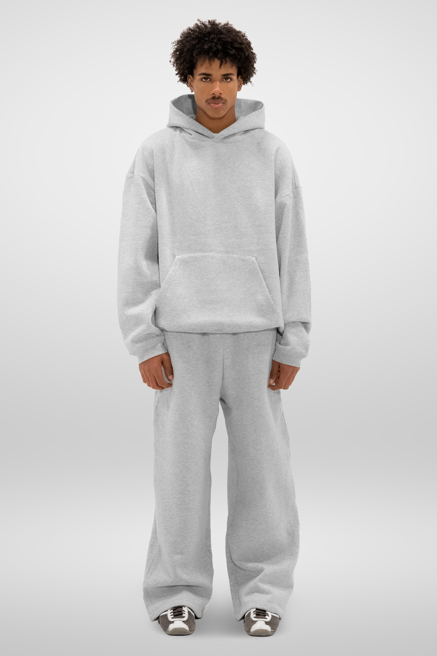 350 GSM 'Heather Grey' Fleece Sweatpants