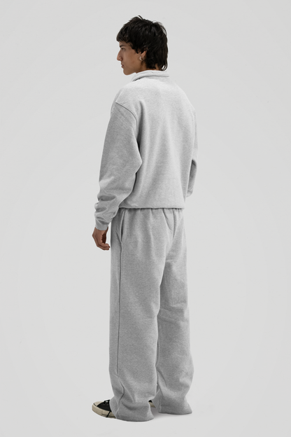 600 GSM 'Heather Grey' Quarter Zip Sweatshirt
