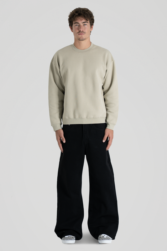 600 GSM 'Matcha' Fleece Crewneck