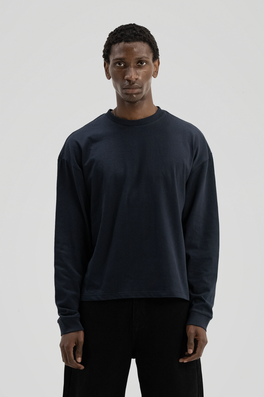 300 GSM 'Dark Navy' Long Sleeve Tee