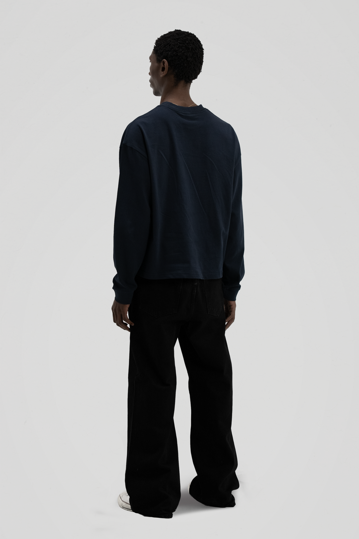 300 GSM 'Dark Navy' Long Sleeve Tee