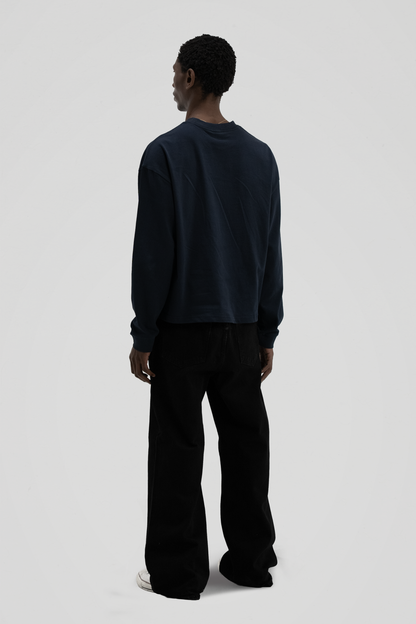 300 GSM 'Dark Navy' Long Sleeve Tee