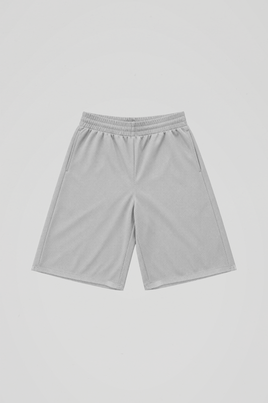 Silver Baggy Mesh Shorts